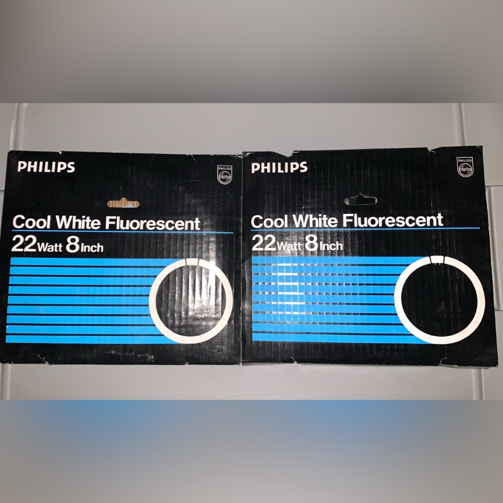 2  Philips Cool White Fluorescent Tube light Bulbs 22W 8in FC8T9 New